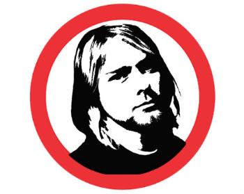 Samolepky zákaz - 5ks Kurt Cobain