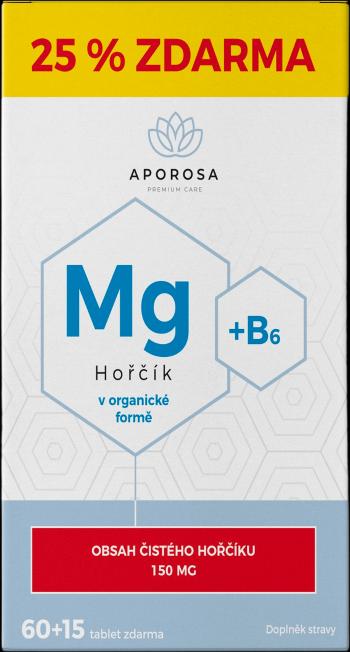 Aporosa Prémiový Hořčík Citrát 150 mg + B6 75 tablet