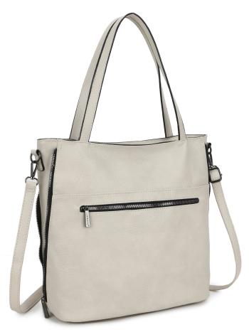 LUIGISANTO PROSTORNÁ SHOPPER BAG - KRÉMOVÁ -OW-TR-T66881-1-CREAMY WHITE Velikost: ONE SIZE