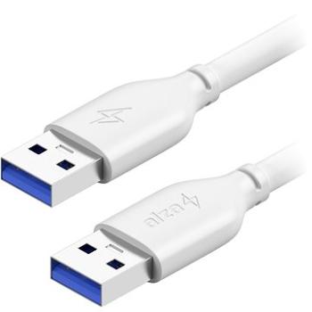AlzaPower Core USB-A (M) to USB-A (M) 3.0, 3m bílý (APW-CBAMAM330W)