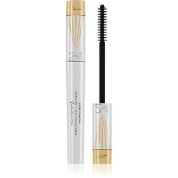 Max Factor Masterpiece Lash Wow řasenka pro prodloužení, natočení a objem s kartáčkem 2 v 1 odstín Black 7 ml