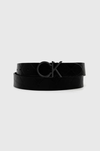 Kožený pásek Calvin Klein dámský, černá barva, K60K611102