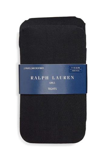 Dětské punčocháče Polo Ralph Lauren 2-pack černá barva