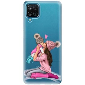 iSaprio Kissing Mom - Brunette and Girl pro Samsung Galaxy A12 (kmbrugirl-TPU3-A12)