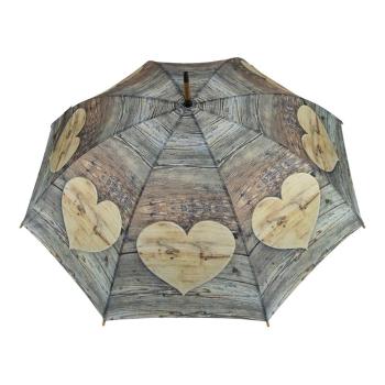 Deštník dřevěné srdce Wooden heart  - 105*105*88cm BBPHH