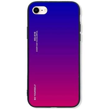 TopQ Kryt LUXURY iPhone SE 2020 pevný duhový fialový 49258 (Sun-49258)