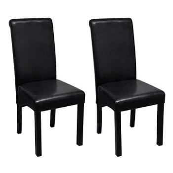 Jídelní židle 2 ks černé umělá kůže (241726)