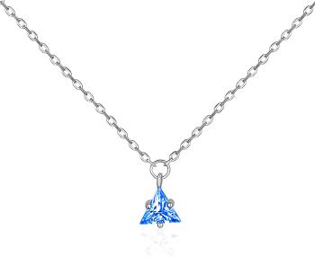 JVD Stříbrný náhrdelník s modrým zirkonem SVLN0362SH2M142