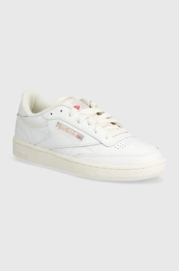 Kožené sneakers boty Reebok Classic Club C 85 bílá barva, 100074234