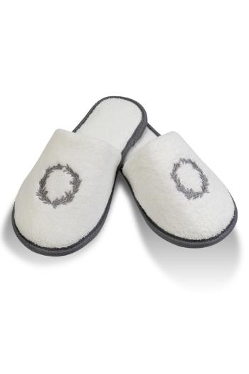 Pánské pantofle SEHZADE Bílá / stříbrná výšivka 28 cm (vel.40/42)