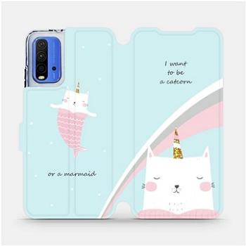 Flipové pouzdro na mobil Xiaomi Redmi 9T - MH11S Kočička - I want to be a catcorn or a marmaid (5903516624119)