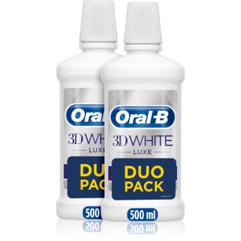 Oral B 3D White Luxe ústní voda 2 ks 2x500 ml