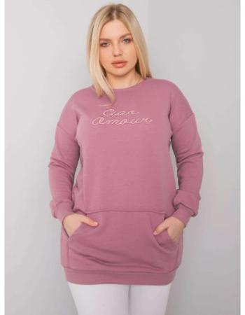 Dámská mikina plus size EASTON růžová