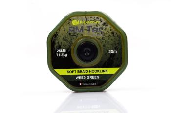 RidgeMonkey Šňůrka RM-Tec Soft Braid Hooklink 25lb 20m - Weed Green