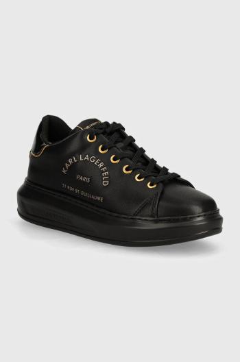 Kožené sneakers boty Karl Lagerfeld KAPRI černá barva, KL62539F