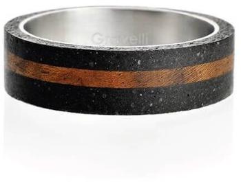 Gravelli Betonový prsten antracitový Simple Wood GJRUWOA001 72 mm