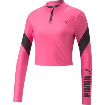 Puma FIT EVERSCULPT 1/4 ZIP Dámský top, růžová, velikost L