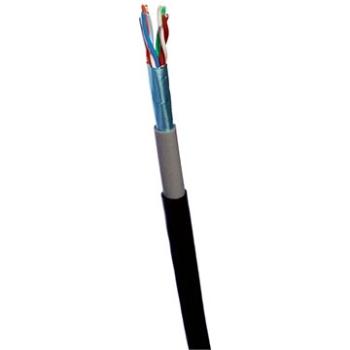 Datacom FTP drát CAT5E PVC+PE  305m cívka černý 2-OUTDOOR (1204)