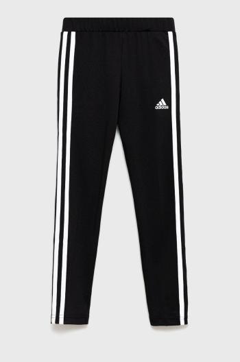 Dětské legíny adidas GN1453 černá barva, hladké