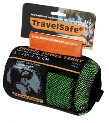 TravelSafe ručník Microfiber Terry Towel L jasper green, Zelená