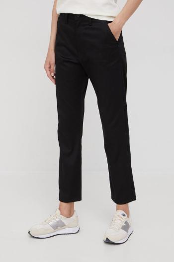 Kalhoty G-Star Raw dámské, černá barva, jednoduché, high waist