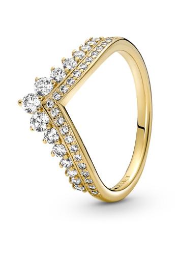 Pandora Třpytivý pozlacený prsten s diadémem Shine 167736C01 52 mm