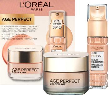 L'Oréal Paris Age Perfect - Golden Age sada make-upu a denního krému, odstín 140 Linen 2 ks