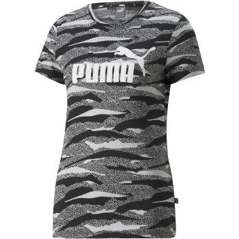 Puma ESS+ANIMAL AOP TEE Dámské triko, černá, velikost XS