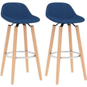 Barové židle 2 ks modré textil (289381)