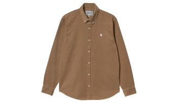 Carhartt WIP L/S Madison Fine Cord Shirt Nomad hnědé I030580_11C_XX