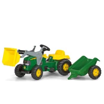 ROLLY TOYS rollykid šlapací traktor s nakladačem a vlekemJohn Deere 023110