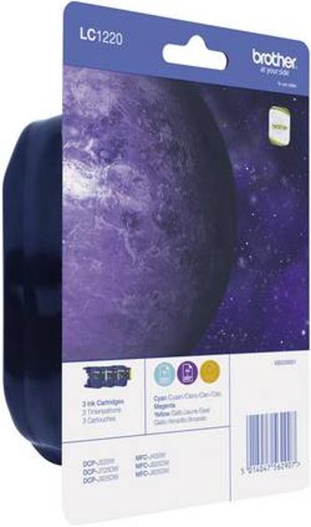 Brother Ink LC-1220 originál kombinované balení azurová, purppurová, žlutá LC1220RBWBPDR