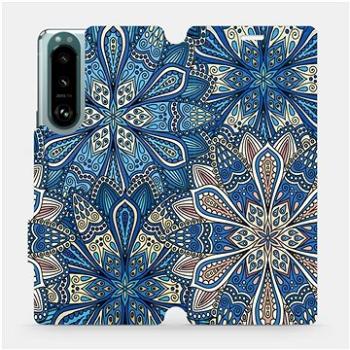 Flip pouzdro na mobil Sony Xperia 5 III - V108P Modré mandala květy (5903516744282)