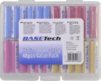 Mikrotužková baterie AAA alkalicko-manganová Basetech 1170 mAh, 1.5 V, 48 ks