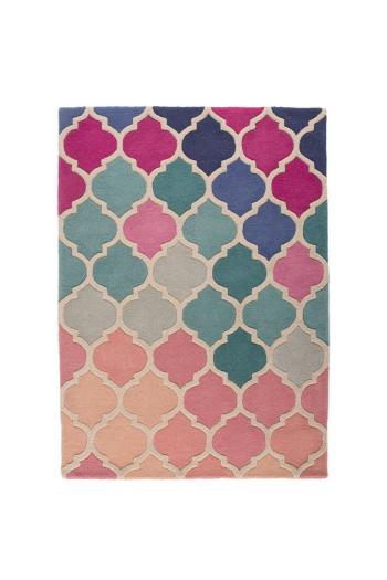 Flair Rugs koberce Ručně všívaný kusový koberec Illusion Rosella Pink/Blue - 200x290 cm Vícebarevná