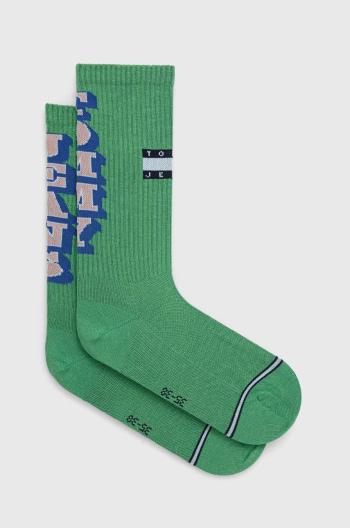 Ponožky Tommy Jeans zelená barva