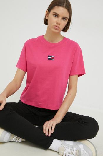 tričko Tommy Jeans , růžová barva