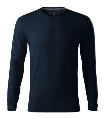 MALFINI Pánské tričko s dlouhým rukávem Brave - Námořní modrá | XL