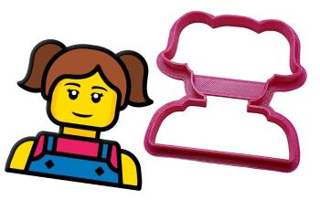 Vykrajovátko Lego Hlava Holka - 3D tisk - Dortmarket