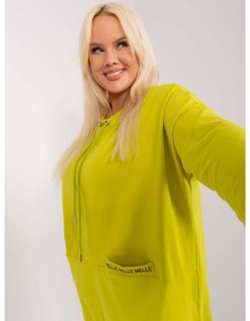 Dámská halenka plus size s nápisem UMA limetková 