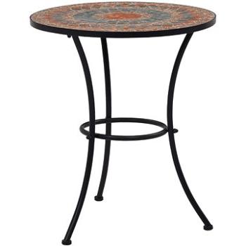 Mozaikový bistro stolek oranžovo-šedý 60 cm keramika (46717)