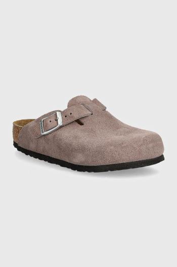 Dětské semišové pantofle Birkenstock Boston růžová barva, 1027894