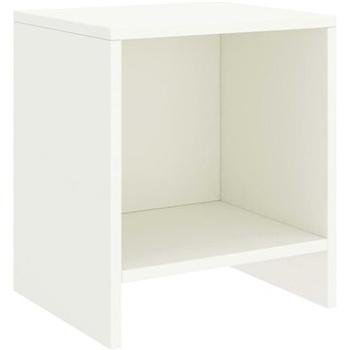Noční stolek bílý 35 × 30 × 40 cm masivní borové dřevo (322234)