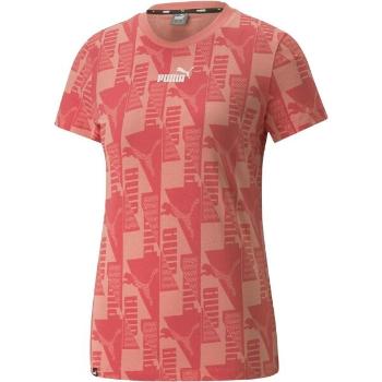 Puma PUMA POWER AOP TEE Dámské triko, růžová, velikost XL