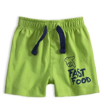 Kojenecké bavlněné šortky KNOT SO BAD FAST FOOD zelené Velikost: 62