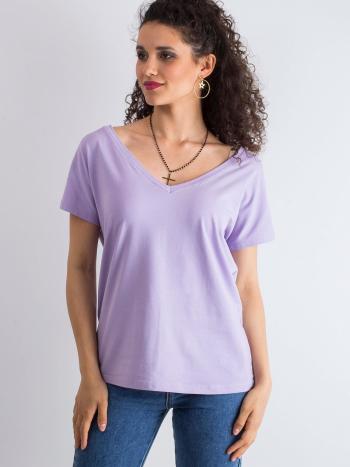 DÁMSKÉ SVĚTLE-FIALOVÉ TRIČKO RV-TS-4832.20P-LIGHT PURPLE Velikost: M