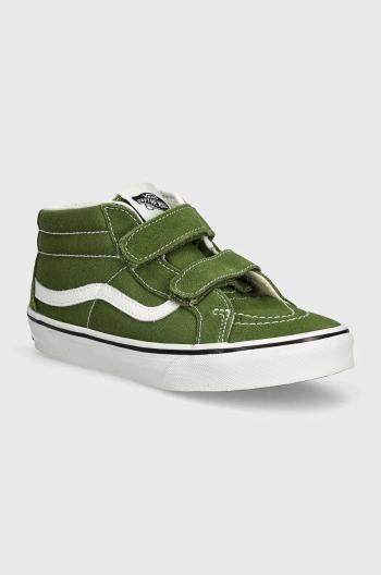 Dětské tenisky Vans SK8-Mid Reissue zelená barva, VN000CYFCIB1