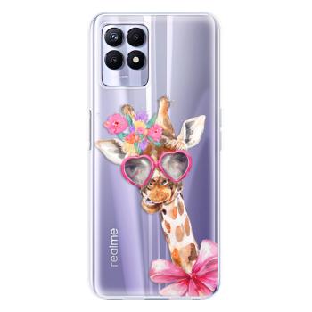 Odolné silikonové pouzdro iSaprio - Lady Giraffe - Realme 8i