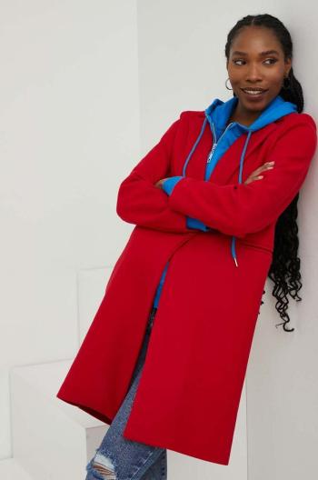 Kabát Answear Lab dámský, červená barva, přechodný