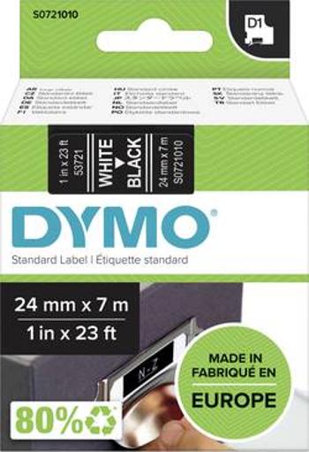 Páska do štítkovače DYMO 53721, 24 mm, 7 m, bílá, černá